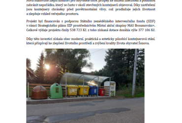 Nová kontejnerová stání - Šonov 