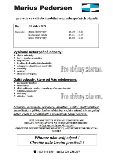 Svoz nebezpečného odpadu
